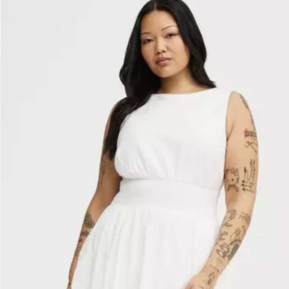 Torrid Sleeveless White Waist-Defined Midi Dress size 3 and 4 available NWT
